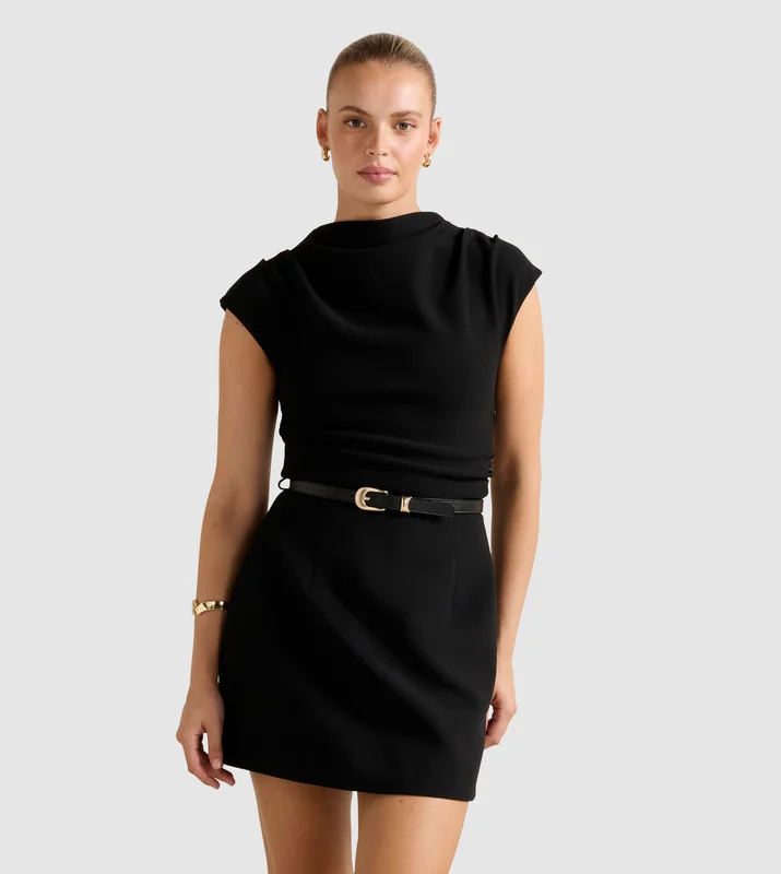 forever new  NATALIE High-Neck 2-in-1 Mini Dress for Women | Best Price UAE
